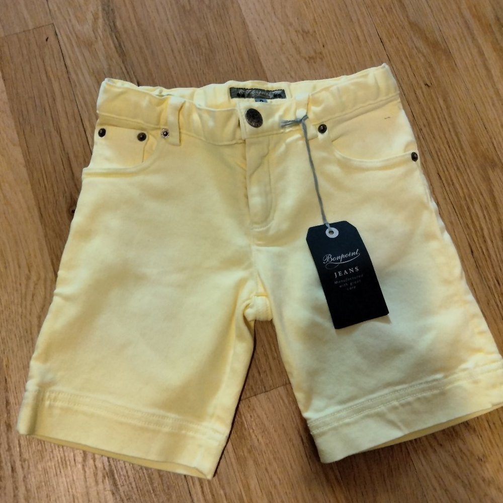 Bonpoint yellow jean shorts